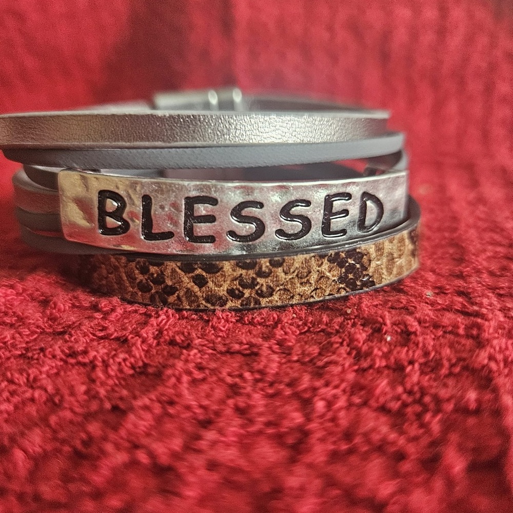 Silver and Brown Leather Watch with Engraved Detail